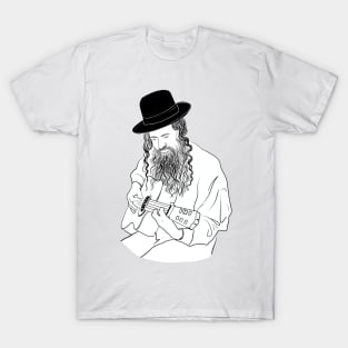 Orthodox Jew playing guitar T-Shirt